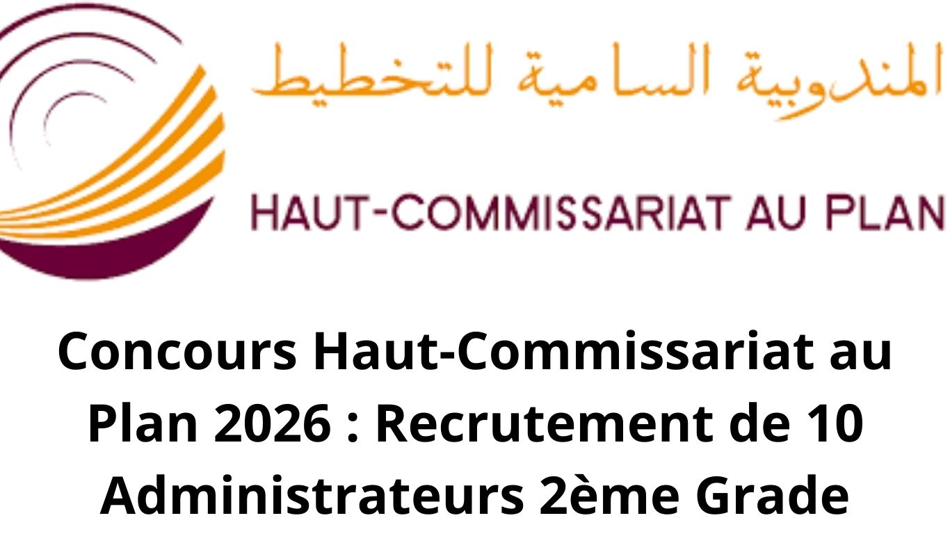Concours Haut-Commissariat au Plan 2026 : Recrutement de 10 Administrateurs 2ème Grade